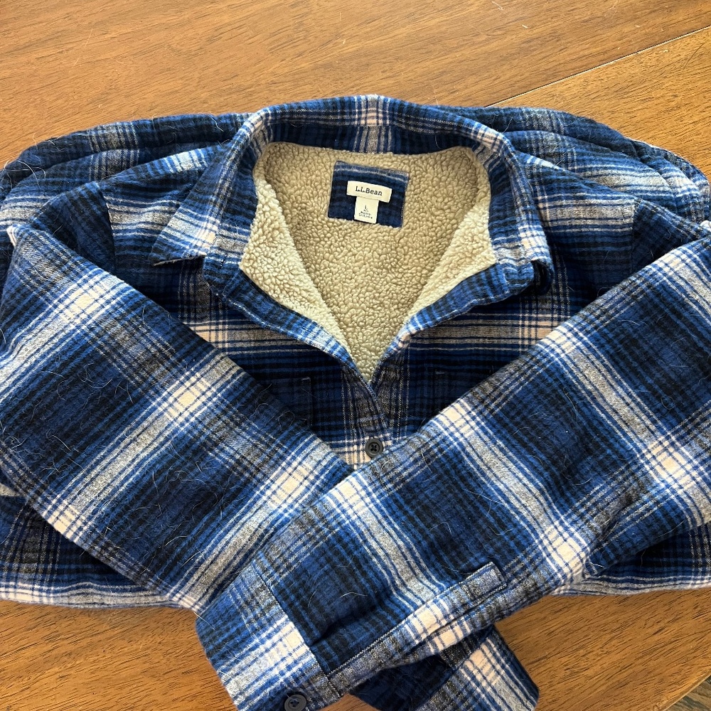 L.L. Bean Sherpa Lined Flannel Shacket